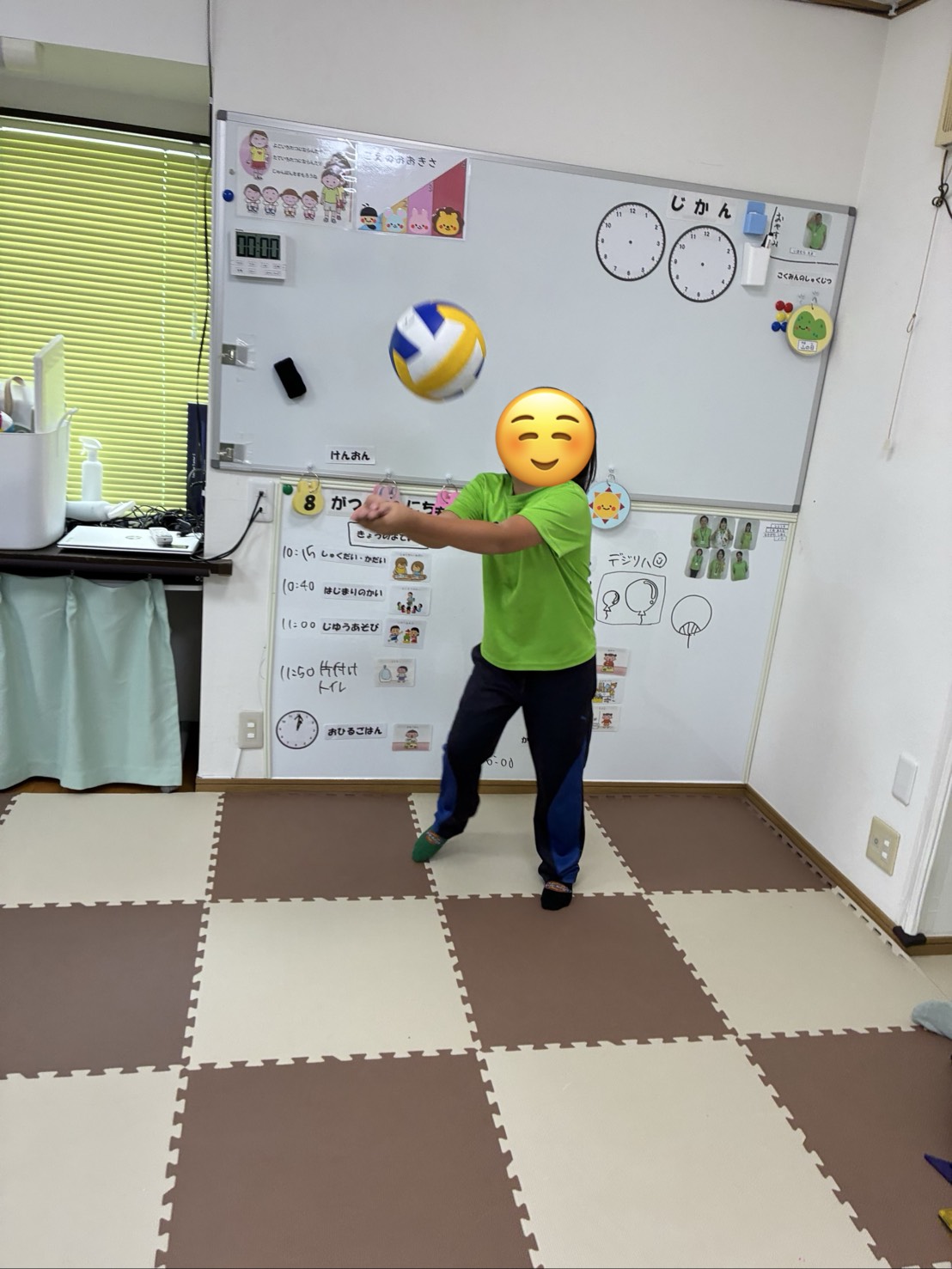 ボールを使用しての運動